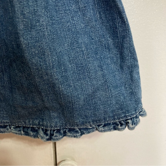 TALBOTS KIDS Blue Denim Ruffled Dress Girls 18months - Picture 5 of 14